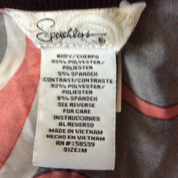 Speechless Blouse Size M Stretchy with "Bull's Eye" Design - Picture 4 of 4